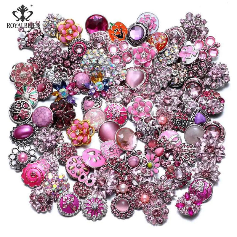20pcs Mixed Metal Button Charms For 18/20mm Wedding Accessories