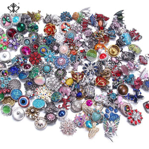 20pcs Mixed Metal Button Charms For 18/20mm Wedding Accessories