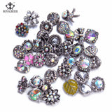 RoyalBeier 36pcs Rhinestone Snap Button 12mm for Snap Bracelet DIY Jewelry