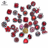 RoyalBeier 36pcs Rhinestone Snap Button 12mm for Snap Bracelet DIY Jewelry