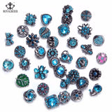 RoyalBeier 36pcs Rhinestone Snap Button 12mm for Snap Bracelet DIY Jewelry