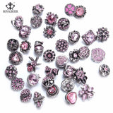 RoyalBeier 36pcs Rhinestone Snap Button 12mm for Snap Bracelet DIY Jewelry