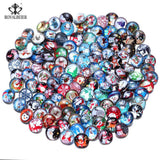 Christmas Glass Charms Snap Button For Bracelet Jewelry