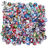 Christmas Glass Charms Snap Button For Bracelet Jewelry