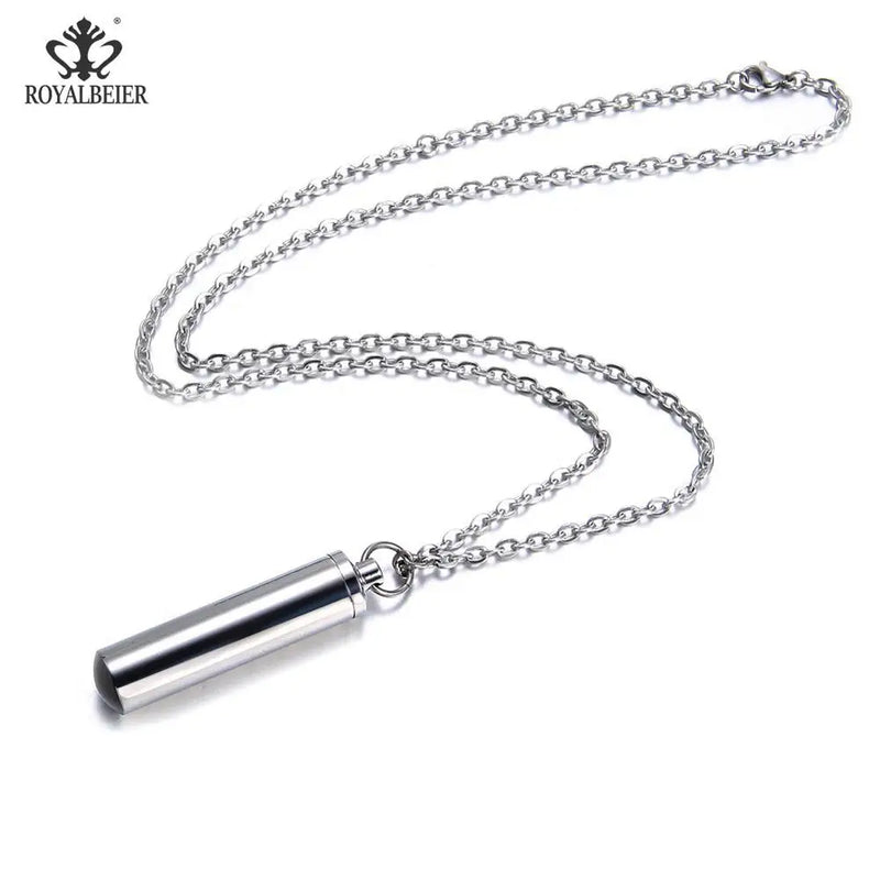 RoyalBeier Perfume Bottle Pendant Necklace - Silver Jewelry