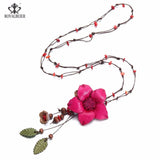 RoyalBeier Handwork Tailor Flower Pendant Necklace