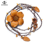 RoyalBeier Handwork Tailor Flower Pendant Necklace