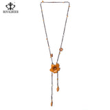 RoyalBeier Handwork Tailor Flower Pendant Necklace