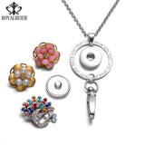 12pcs Geometry Snap Button Glass Charms Jewelry 18MM DIY For Bracelet Pendant