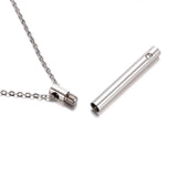 Royalbeier Stainless Steel Cremation Urn Pendant Crystal Perfume Bottle Necklace