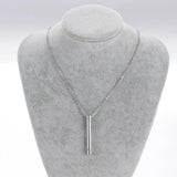 Royalbeier Stainless Steel Cremation Urn Pendant Crystal Perfume Bottle Necklace