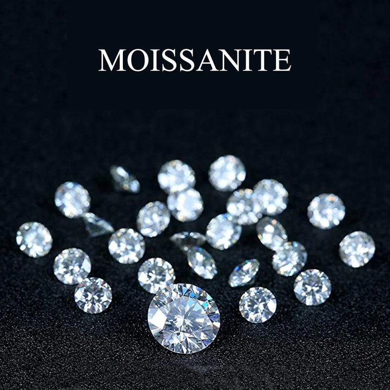 11-340pcs Small Loose Moissanite Gemstones 0.8-2.9mm 1CT D Diamond for Jewelry