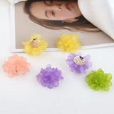 Rubber Acrylic Crochet Flower Patch Pattern Ornament Accessory 12pcs