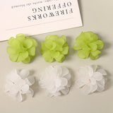 Rubber Acrylic Crochet Flower Beads DIY Jewelry Accessories 30pcs