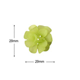 Rubber Acrylic Crochet Flower Beads DIY Jewelry Accessories 30pcs