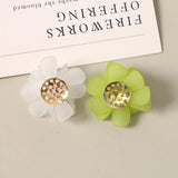 Rubber Acrylic Crochet Flower Beads DIY Jewelry Accessories 30pcs