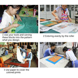 Rubber Block Stamp Carving Kit - PVC Rubber Board