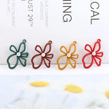 30pcs 25*41mm Floral Charms Metal Hollow Out Jewelry Flower Earring Pendant