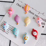 Colorful Alloy Hot Air Balloon Necklace Pendant 50pcs
