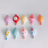 Colorful Alloy Hot Air Balloon Necklace Pendant 50pcs