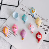 Colorful Alloy Hot Air Balloon Necklace Pendant 50pcs