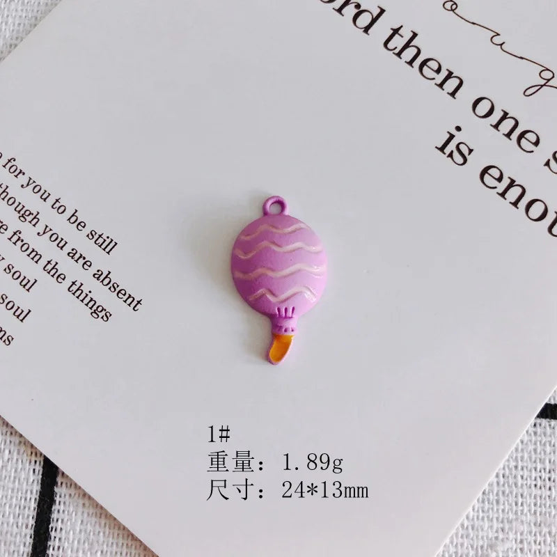 Colorful Alloy Hot Air Balloon Necklace Pendant 50pcs
