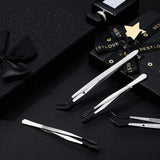 Rubber Tip Tweezers Set for Craft Laboratory Industrial Hobby 12/15Cm