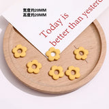 Rubber Milk Hollow Flower Beaded DIY Earrings Bracelet Necklace Material