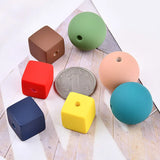 Rubber Paint Stereo Round Macaroon DIY Sweater Chain Necklace Jewelry