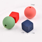 Rubber Paint Stereo Round Macaroon DIY Sweater Chain Necklace Jewelry