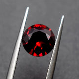 Dark Blood-Red Ruby Round Faceted Gemstone Brilliant Cut Multiple Sizes