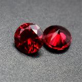 Dark Blood-Red Ruby Round Faceted Gemstone Brilliant Cut Multiple Sizes
