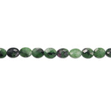 Ruby-Zoisite Faceted Cube Beads Strand 6x8mm