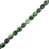 Ruby-Zoisite Faceted Cube Beads Strand 6x8mm