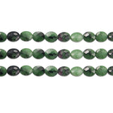 Ruby-Zoisite Faceted Cube Beads Strand 6x8mm