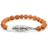 Rudraksha Seed Beads & Amazonite Stone Fish Bracelet Women