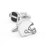 Rugby American Football Player Helmet Cufflinks Copper Cuff Links