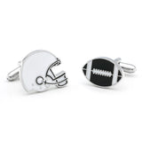Rugby American Football Player Helmet Cufflinks Copper Cuff Links
