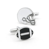 Rugby American Football Player Helmet Cufflinks Copper Cuff Links