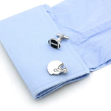 Rugby American Football Player Helmet Cufflinks Copper Cuff Links