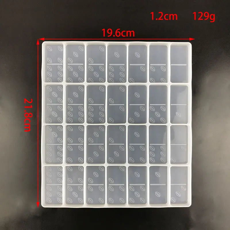 Rugby Shape Domino Uv Resin Silicone Mold DIY Epoxy Resin Push Card