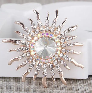 Ruiday Sunflower Brooch Metal Scarf Wedding Gift