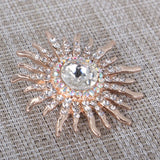 Ruiday Sunflower Brooch Metal Scarf Wedding Gift