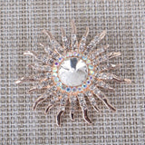 Ruiday Sunflower Brooch Metal Scarf Wedding Gift