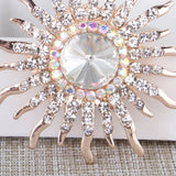 Ruiday Sunflower Brooch Metal Scarf Wedding Gift