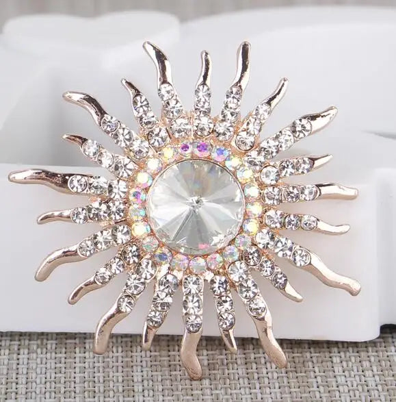 Ruiday Sunflower Brooch Metal Scarf Wedding Gift