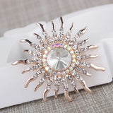 Ruiday Sunflower Brooch Metal Scarf Wedding Gift