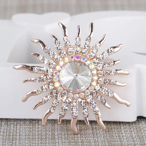 Ruiday Sunflower Brooch Metal Scarf Wedding Gift