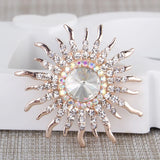 Ruiday Sunflower Brooch Metal Scarf Wedding Gift