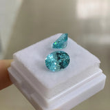 Ruif Oval Paraiba Loose Stone Round Lab Sapphire for Jewelry Making